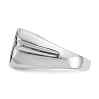 14k White Gold AA Diamond men's ring-Y4026AA