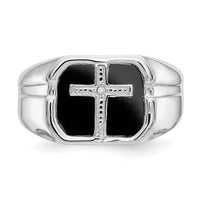 14k White Gold AA Diamond men's ring-Y4026AA