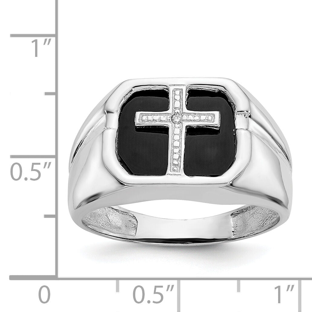 14k White Gold AA Diamond men's ring-Y4026AA