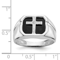 14k White Gold AA Diamond men's ring-Y4026AA