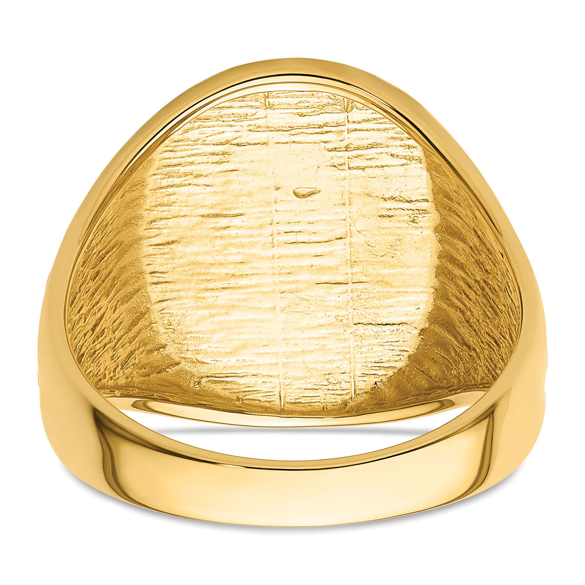 14k Men's Polished and Grooved (Not Enameled) Masonic Ring-Y4041