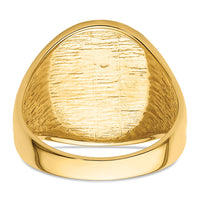 14k Men's Polished and Grooved (Not Enameled) Masonic Ring-Y4041