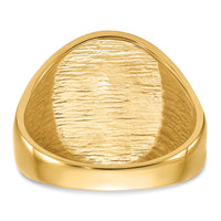 14k Men's Polished and Grooved with Black Enamel Masonic Ring-Y4041M