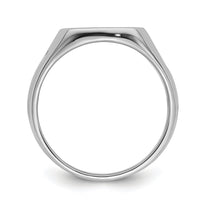 14k White Gold Men's Polished and Grooved (No Enamel) Masonic Ring-Y4048