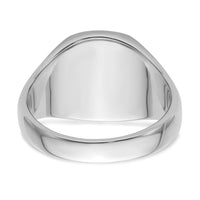 14k White Gold Men's Polished and Grooved (No Enamel) Masonic Ring-Y4048