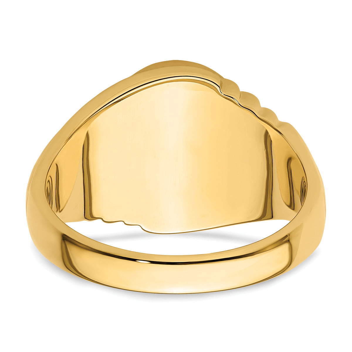 14k Men's Polished and Textured Masonic Ring Mounting-Y4062