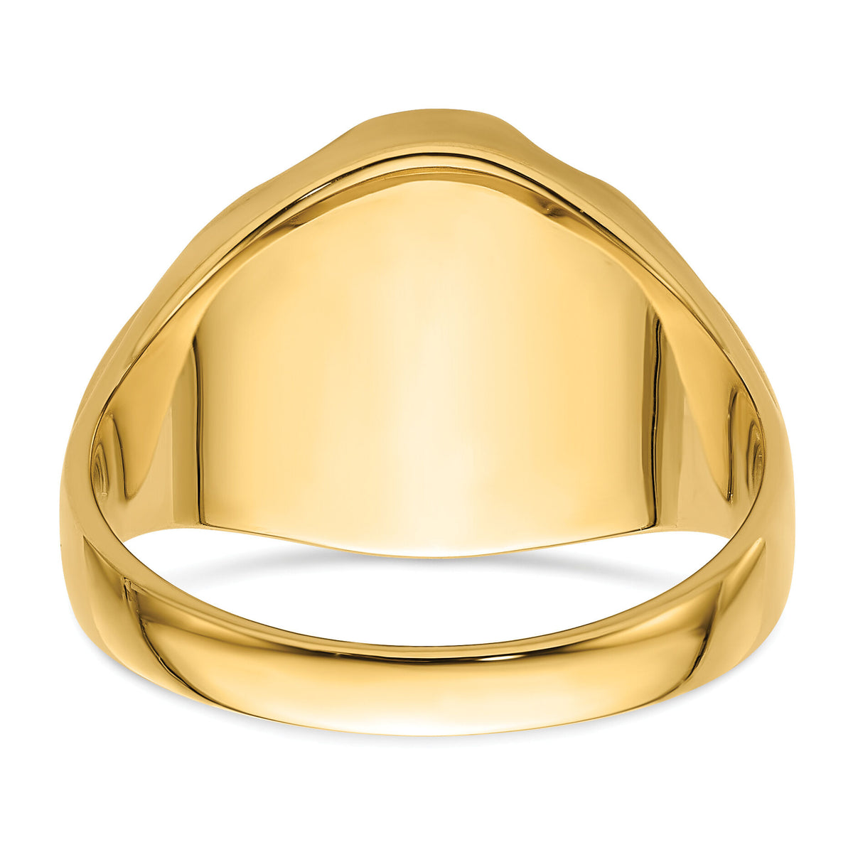 14k Men's Polished and Grooved Masonic Ring Mounting-Y4066