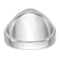 14kw Men's Polished, Antiqued & Grooved w/ Imit. Blue Spinel Masonic Ring-Y4067M