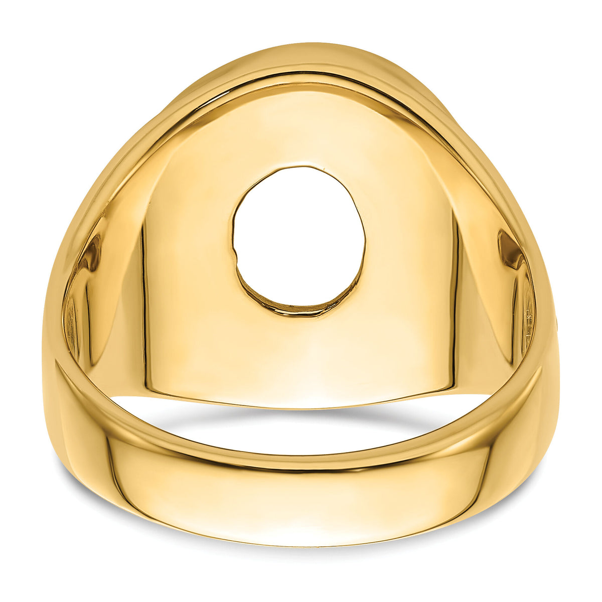 14k Men's Polished and Textured Masonic Ring Mounting-Y4072