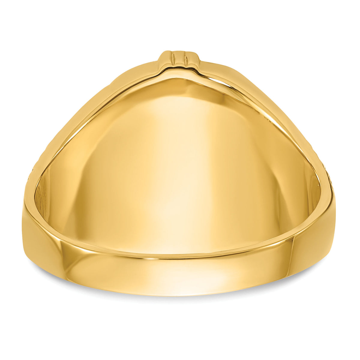 14k Men's Polished, Antiqued and Textured with Onyx Masonic Ring-Y4078M
