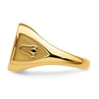 14k Men's Polished and Textured Masonic Ring Mounting-Y4084