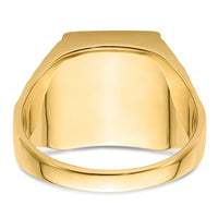 14k Men's Polished and Textured Masonic Ring Mounting-Y4094
