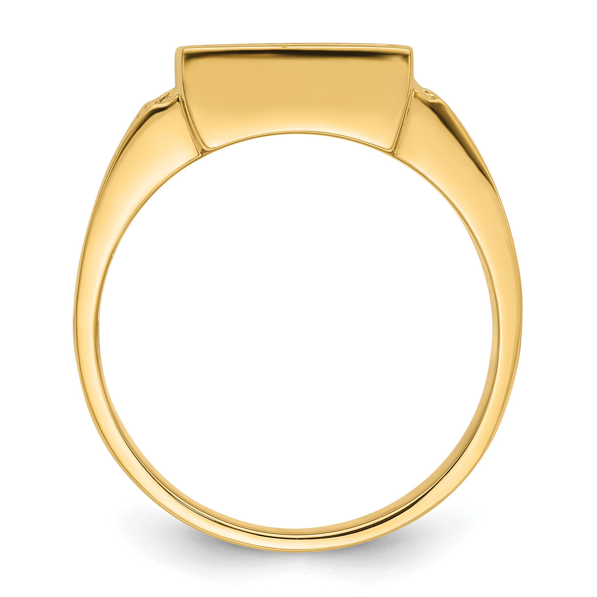 14k Men's Polished and Textured Masonic Ring Mounting-Y4096