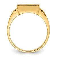 14k Men's Polished and Textured Masonic Ring Mounting-Y4096
