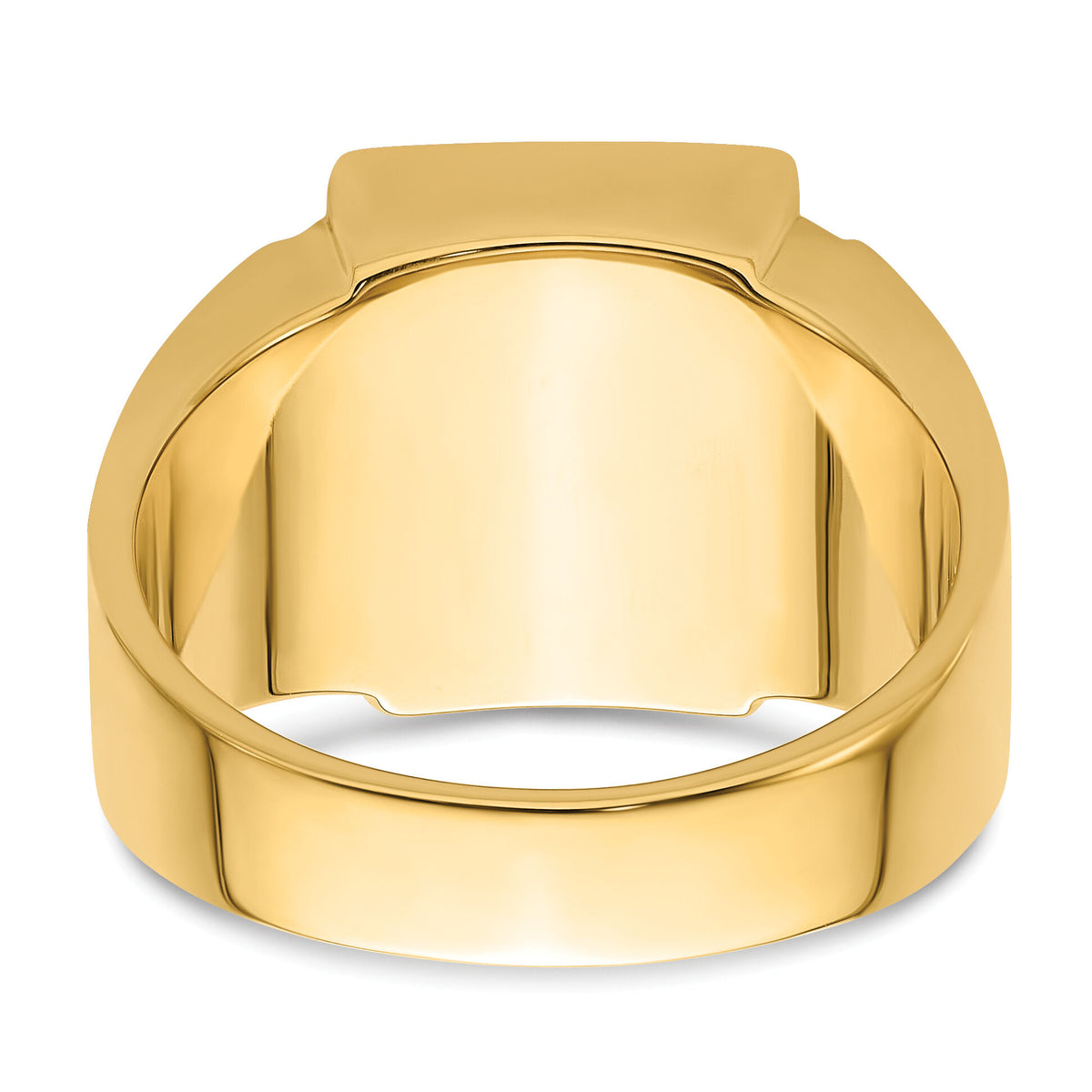 14k Men's Polished and Textured Masonic Ring Mounting-Y4096