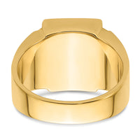 14k Men's Polished and Textured Masonic Ring Mounting-Y4096