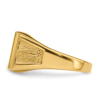 14k Men's Polished and Textured Masonic Ring Mounting-Y4108