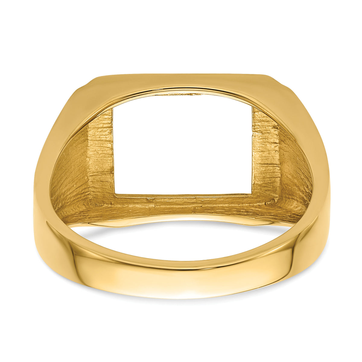 14k Men's Polished and Textured Masonic Ring Mounting-Y4108