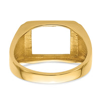 14k Men's Polished and Textured Masonic Ring Mounting-Y4108
