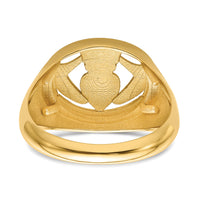 14k .01ct. Diamond and Onyx Mens Claddagh Ring Mounting-Y4142