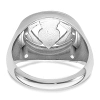 14k White Gold .01ct. Diamond/Onyx Men's Claddagh Ring Mounting-Y4143
