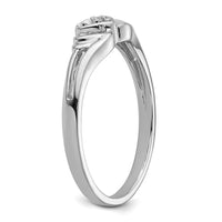 14k White Gold .03ct. Diamond Heart Ring Mounting-Y4176