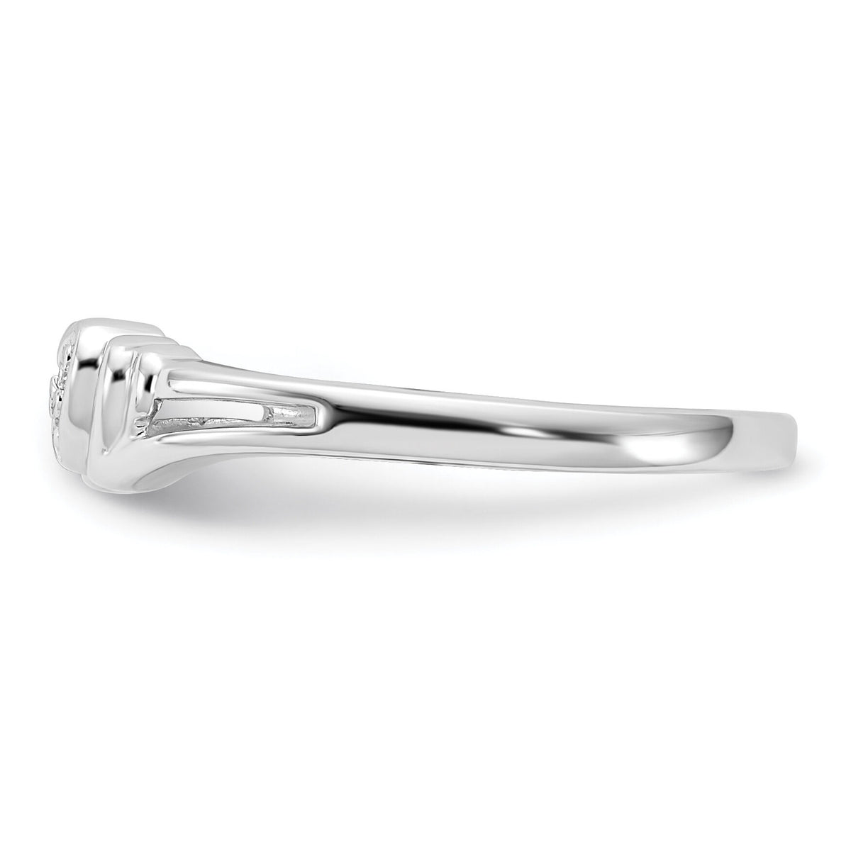 14k White Gold AA Diamond Heart Ring-Y4176AA