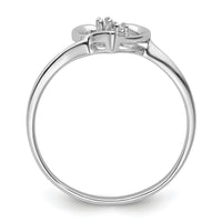 14k White Gold .02ct. Diamond Heart Ring Mounting-Y4184