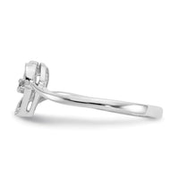 14k White Gold AA Diamond heart ring-Y4184AA