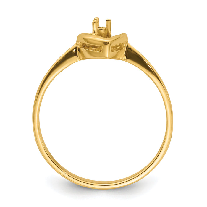 14k .02ct. Diamond Heart Ring Mounting-Y4185
