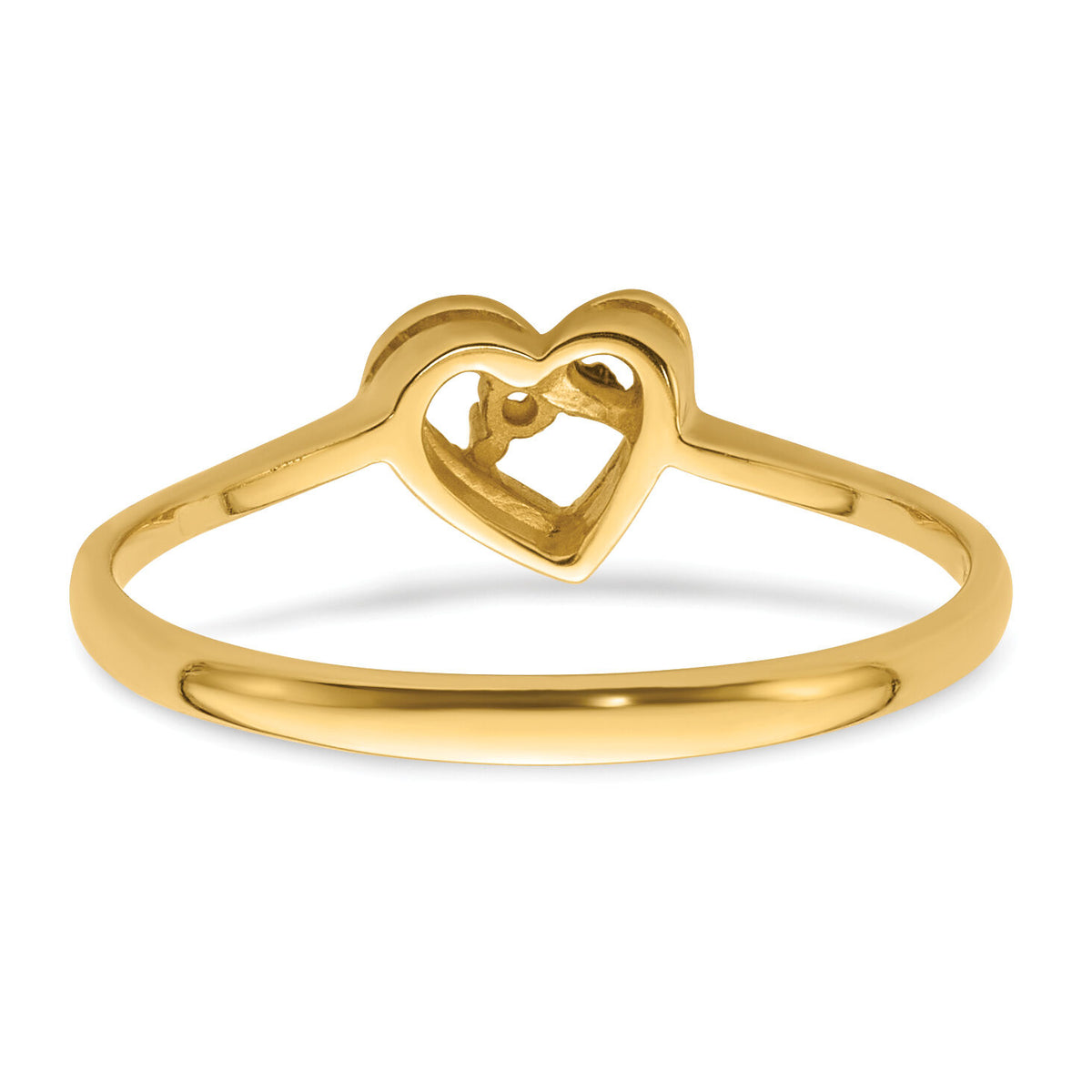 14k .02ct. Diamond Heart Ring Mounting-Y4185