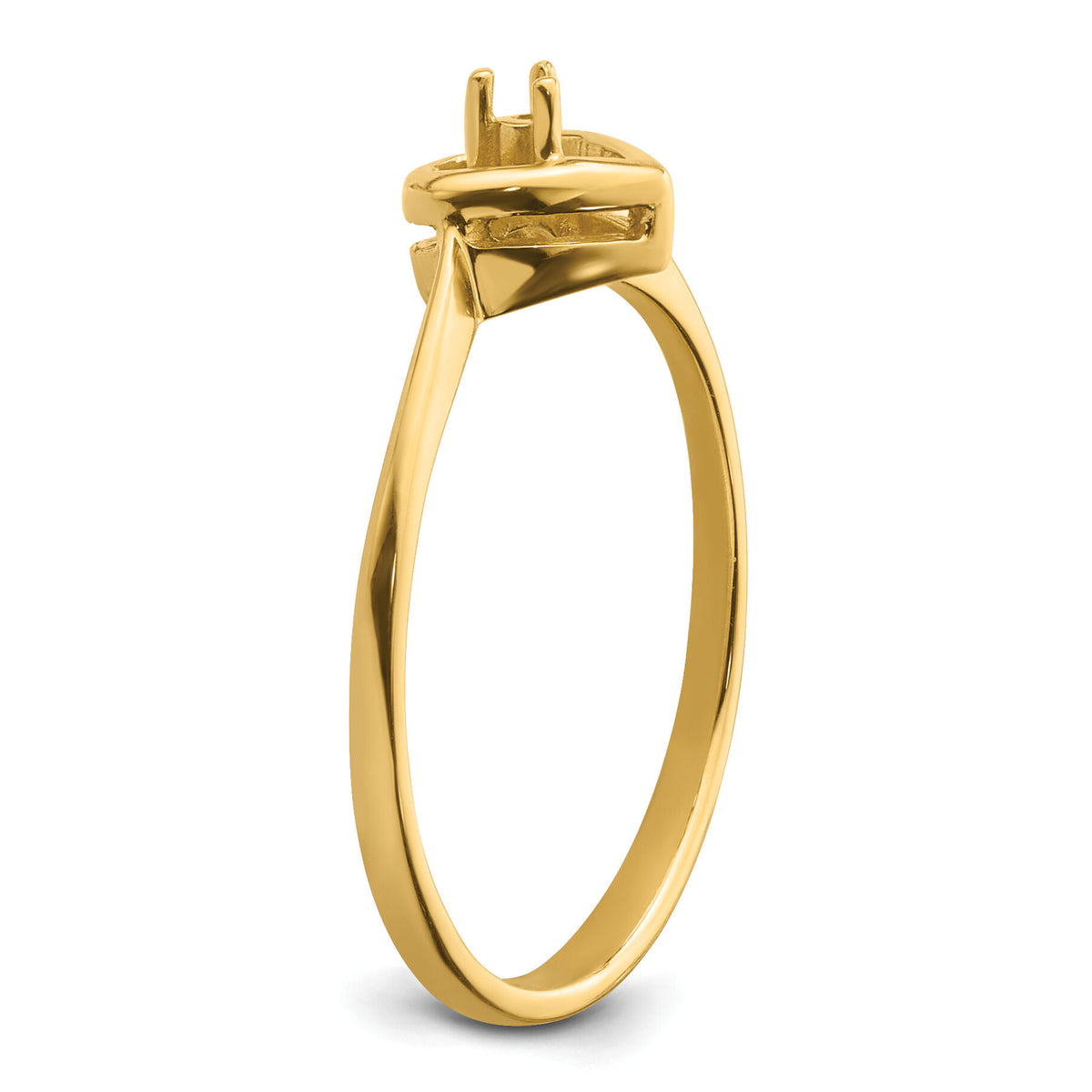 14k .02ct. Diamond Heart Ring Mounting-Y4185