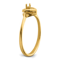 14k .02ct. Diamond Heart Ring Mounting-Y4185