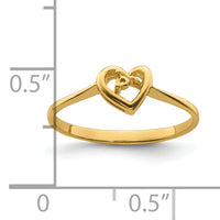 14k .02ct. Diamond Heart Ring Mounting-Y4185
