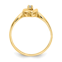 14k A Diamond heart ring-Y4185A