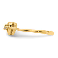 14k A Diamond heart ring-Y4185A