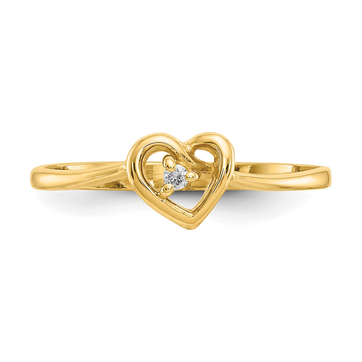 14k A Diamond heart ring-Y4185A