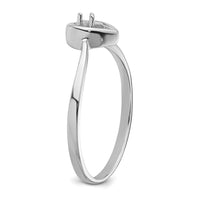 14k White Gold .02ct. Diamond Heart Ring Mounting-Y4186