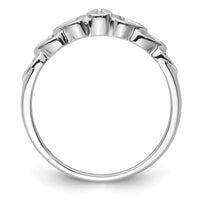 14k White Gold .02ct. Diamond Heart Ring Mounting-Y4188