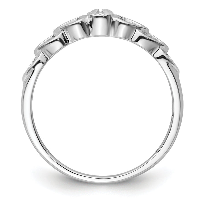 14k White Gold .02ct. Diamond Heart Ring Mounting-Y4188