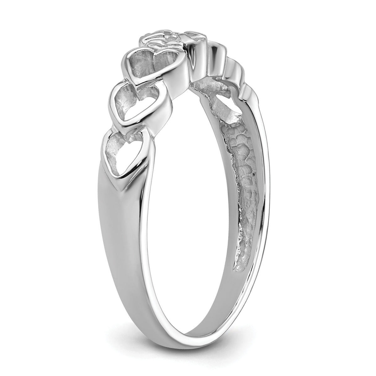 14k White Gold .02ct. Diamond Heart Ring Mounting-Y4188