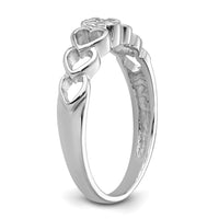 14k White Gold .02ct. Diamond Heart Ring Mounting-Y4188