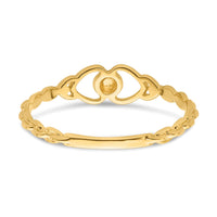 14k .01ct. Diamond Heart Ring Mounting-Y4200