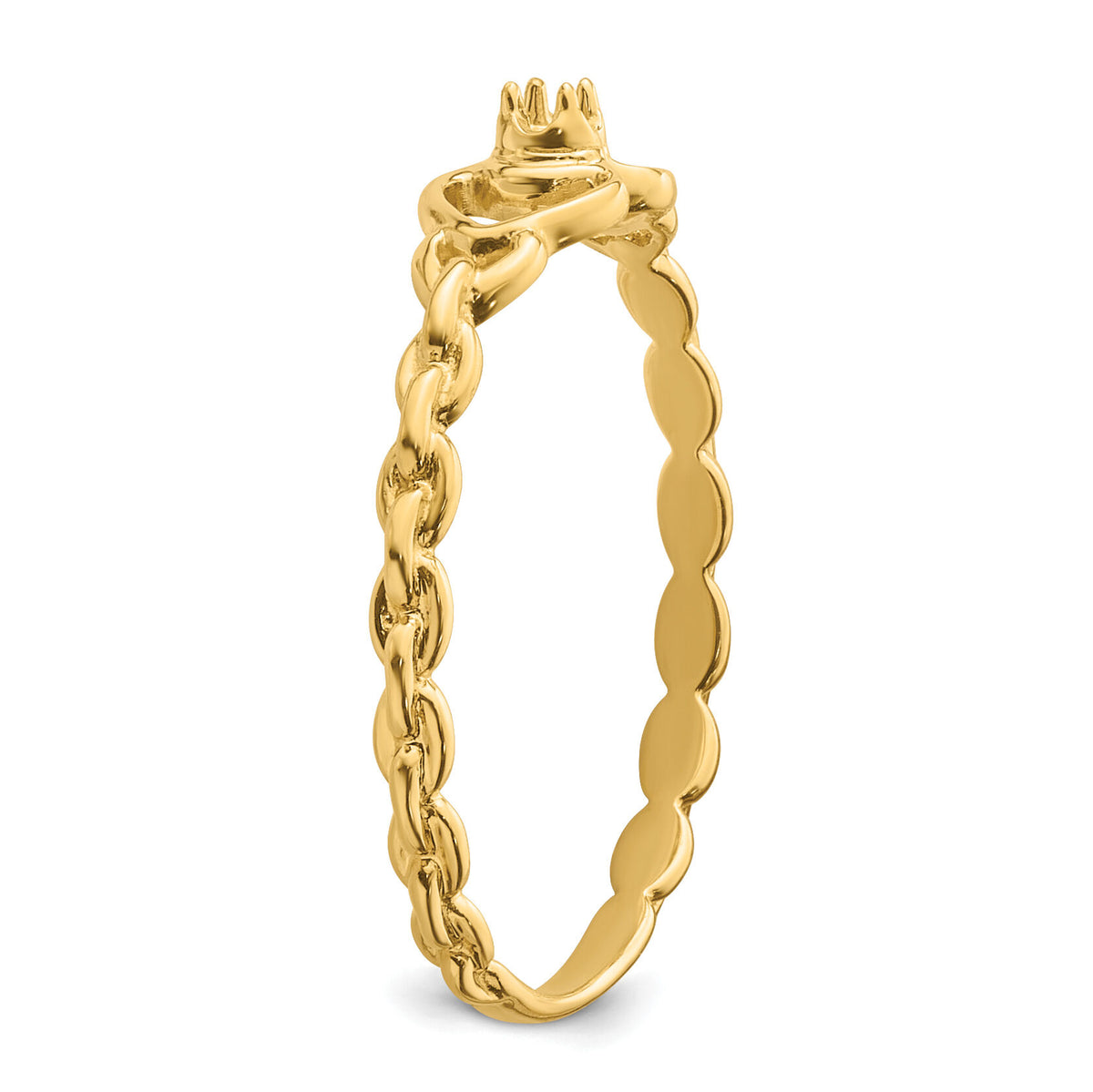 14k .01ct. Diamond Heart Ring Mounting-Y4200