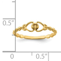 14k .01ct. Diamond Heart Ring Mounting-Y4200
