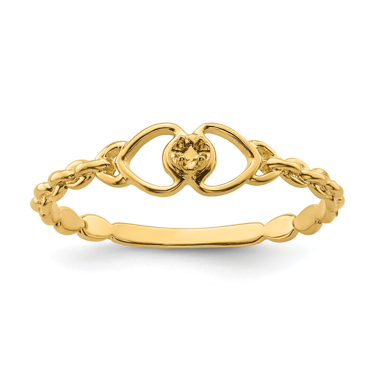 14k .01ct. Diamond Heart Ring Mounting-Y4200