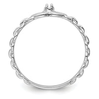 14k White Gold .01ct. Diamond Heart Ring Mounting-Y4201