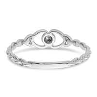 14k White Gold .01ct. Diamond Heart Ring Mounting-Y4201