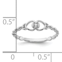 14k White Gold .01ct. Diamond Heart Ring Mounting-Y4201