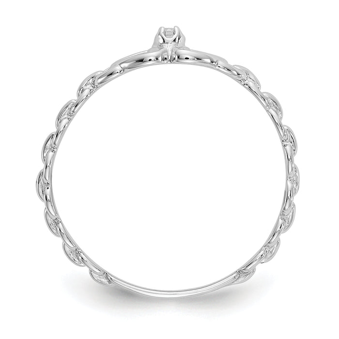 14k White Gold AA Diamond heart ring-Y4201AA